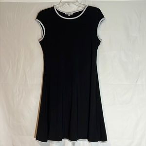 Annalee + Hope black sleeveless dress with white trim size M